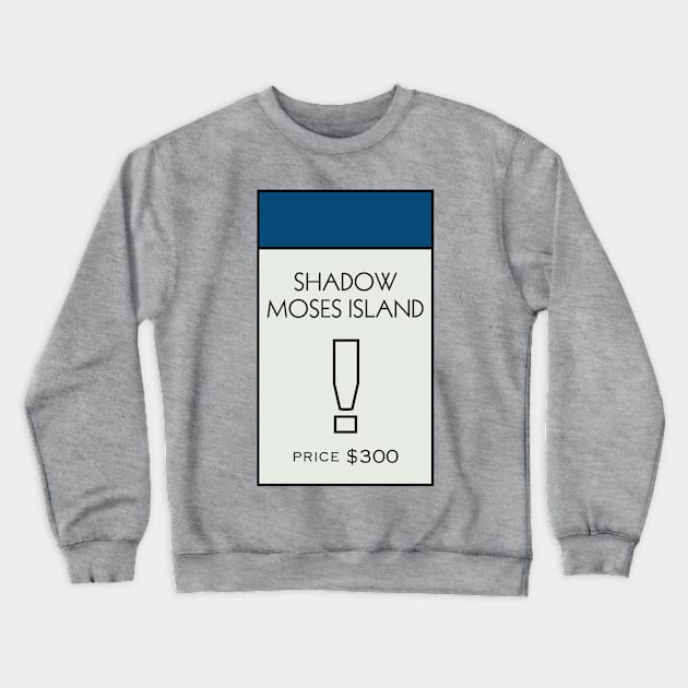 Shadow Moses Island - Property Card Crewneck Sweatshirt by huckblade